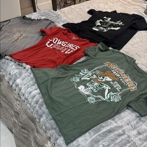 Bundle sale of no name 4 country tees.  Two small and 2 mediums.  Gently used!